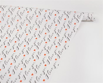 Бумага упаковочная, 70х100 см, «Love you», 1 лист У0203143 - фото 10037