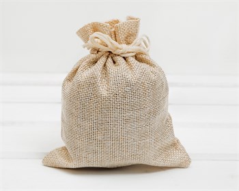 Мешочек подарочный из холщи, 11,5х14 см, бежевый, 1 шт. У1601013 - фото 10072