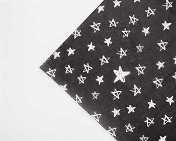 Бумага тишью, черная, 50х70 см,  Звезды , 1 лист У0203135 - фото 10232