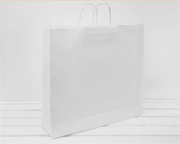 Пакет бумажный, 45х48х12 см, с кручеными ручками, белый У0703037 - фото 10791