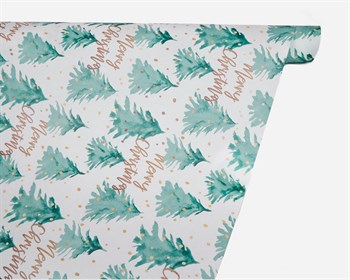 Бумага упаковочная, 50х70 см, акварельный лес, 1 лист У0203150 - фото 11186