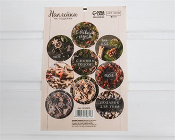 Наклейки «Подарок для тебя», круглые, d=4 см, лист 9 шт. У1201075 - фото 11227