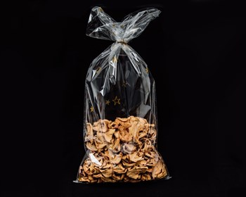 Пакет Золотые звездочки, 20х40 см, прозрачный У0303009 - фото 11264