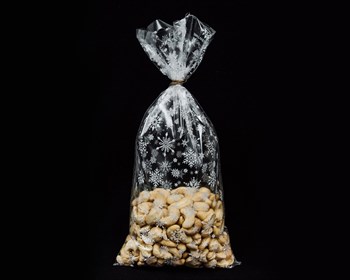 Пакет Снежинки, 14х29 см, прозрачный У0303011 - фото 11266