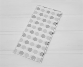 Бумага тишью, белая в серебряный горох, 50х66 см, 10 шт. У0201053-П - фото 11286