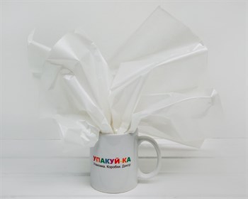 Бумага тишью жемчужная, белая, 50х66 см, 1 лист У0201058 - фото 11304