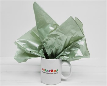 Бумага тишью жемчужная, оливковая, 50х66 см, 1 лист У0201063 - фото 11309