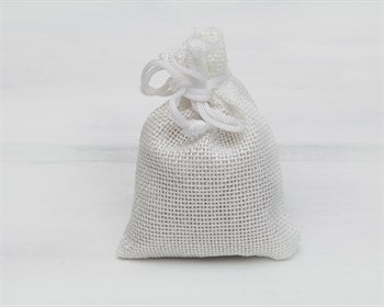 Мешочек подарочный из холщи, 7х9 см, белый, 1 шт. У1601024 - фото 11383