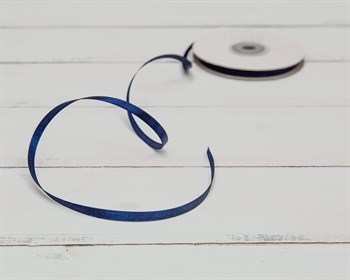 Лента атласная, 6 мм, темно-синяя, 22 м У0520032-Б22 - фото 11613