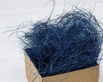 Сизаль декоративный, цвет синий, 100 грамм У0403009 - фото 11633