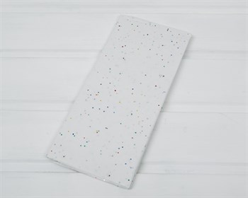 Бумага тишью, белая с цветным глиттером, 50х66 см, 10 шт. У0201041-П - фото 11660