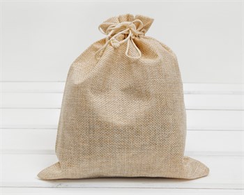 УЦЕНКА Мешочек подарочный из холщи, 20х24 см, бежевый, 1 шт. У1601016-УЦ - фото 11688