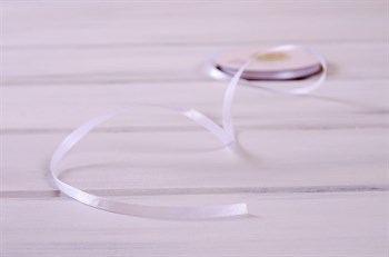 Лента атласная, 6 мм, белая, 22 м У0520027-Б22 - фото 11755