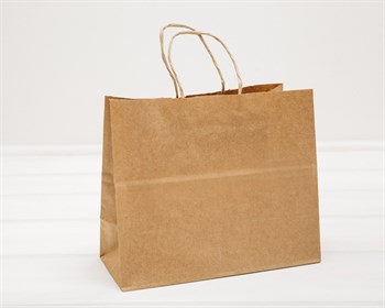УЦЕНКА Крафт пакет бумажный, 18,5х22х10 см, с кручеными ручками, коричневый У0703021-УЦ - фото 11801