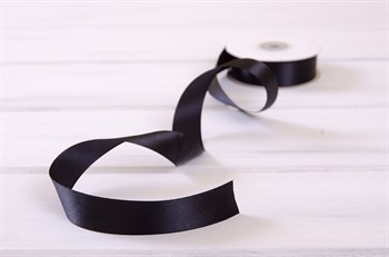 Лента атласная, 24 мм, черная, 22 м У0510024-Б22 - фото 11922