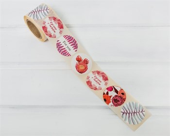 УЦЕНКА Наклейки «Сделано с любовью», круглые, d=4 см, рулон 250 шт. У1201081-УЦ - фото 12001