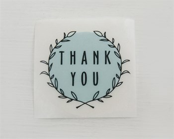 Наклейка «Thank you», круглая, d=4 см, матовая пленка, 1 шт. У1201098 - фото 12020