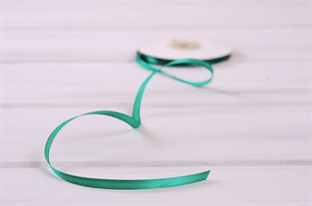 Лента атласная, 6 мм, изумрудная, 22 м У0520006-Б22 - фото 12343