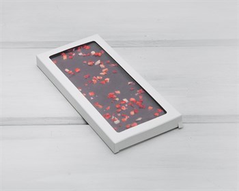 Коробка для плитки шоколада, 17х8х1,4 см, с прозрачным окошком, белая У0102121 - фото 13135