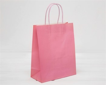 Пакет подарочный, 19х15х7,5 см, с кручеными ручками, розовый У0702001 - фото 13981
