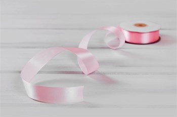 Лента атласная, 24 мм, розовая, 1 м У0510059 - фото 14107