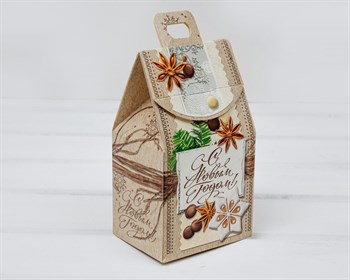 Подарочная новогодняя коробка-пакет «С Новым Годом», 9х7х12,5 см У1208046 - фото 14464