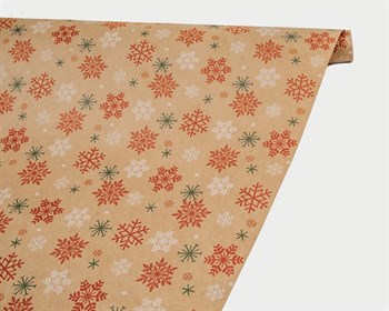 Бумага упаковочная, 70гр/м2, «Снегопад», 70см х 10м, 1 рулон У0204003 - фото 14686