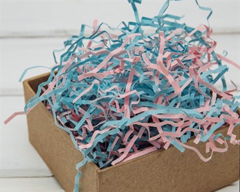 Наполнитель бумажный №034 Микс: Розово-голубой, 100 грамм У0401034 - фото 5763