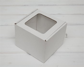 Коробка с окошком, 13х13х11 см, из плотного картона, белая У0102067 - фото 6171
