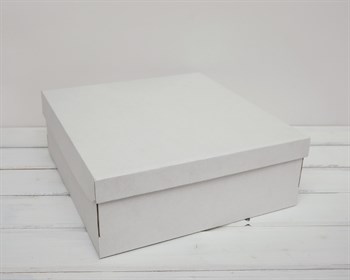 Коробка из плотного картона, 33х31х11,5 см, крышка-дно, белая У0115005 - фото 6355