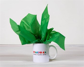 Бумага тишью, зеленая, 50х66 см, 1 лист У0201002 - фото 6474