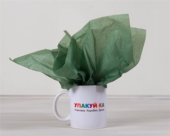 Бумага тишью, темно-зеленая, 50х66 см, 1 лист У0201006 - фото 6477