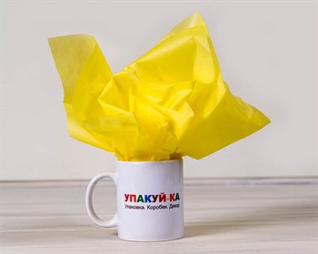 Бумага тишью, лимонная, 50х66 см, 1 лист У0201008 - фото 6479