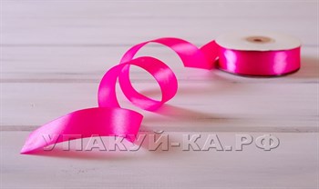 Лента атласная, 24 мм,  ярко-розовая, 27 м. У0510002-Б - фото 6816
