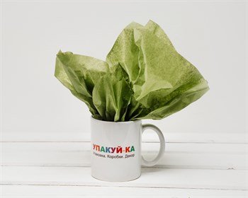 Бумага тишью, оливково-зеленая, 50х66 см, 1 лист У0201042 - фото 7155