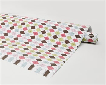 Бумага упаковочная, 70х100 см, ромбики цветные, 1 лист У0203010 - фото 7350