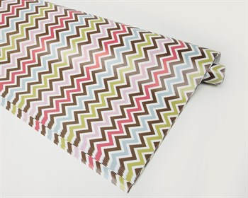 Бумага упаковочная, 70х100 см, зиг-заг цветной, 1 лист У0203009 - фото 7355