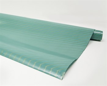 Бумага упаковочная, 70х100 см, бирюзовая с золотой полосой, 1 лист У0203001 - фото 7373