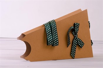 Сумка-конус для цветов   Зеленая в горошек, 23х35х5 см У0110001 - фото 7410