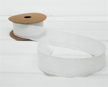 Лента джутовая 40 мм, белая, 1 м У0550020 - фото 7532