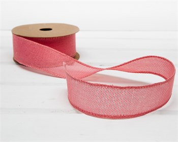 Лента джутовая 40 мм, розовая, 1 м У0550021 - фото 7535