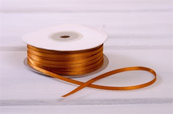 Лента атласная, 3 мм, светло-коричневая, 1 м У0530001 - фото 7734