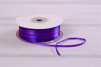 Лента атласная, 3 мм, фиалковая, 91 м У0530006-Б - фото 7766