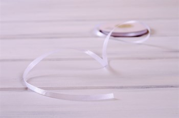 Лента атласная, 6 мм, белая, 27 м У0520027-Б - фото 7922