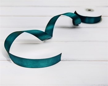 Лента атласная, 24 мм, изумрудная, 1 м У0510031 - фото 8072