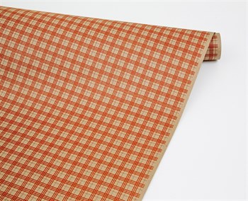 Бумага упаковочная, 70гр/м2, клетка красная, 72см х 10м, 1 рулон У0203049 - фото 8414