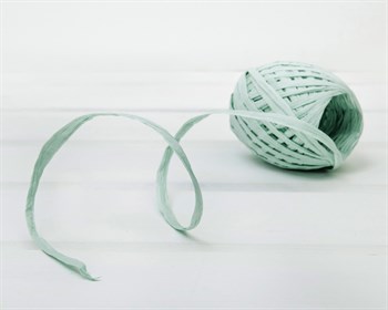 Рафия бумажная, мятная, 20 ярдов У0560027 - фото 8493