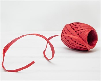 Рафия бумажная, красная, 20 ярдов У0560020 - фото 8495