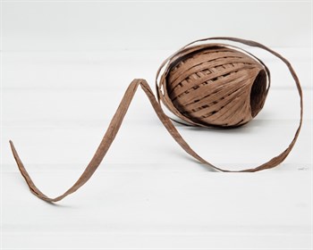 Рафия бумажная, шоколадная, 20 ярдов У0560023 - фото 8501