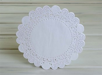 Салфетка ажурная (d=14см), 1 шт, белая У0601007 - фото 8611